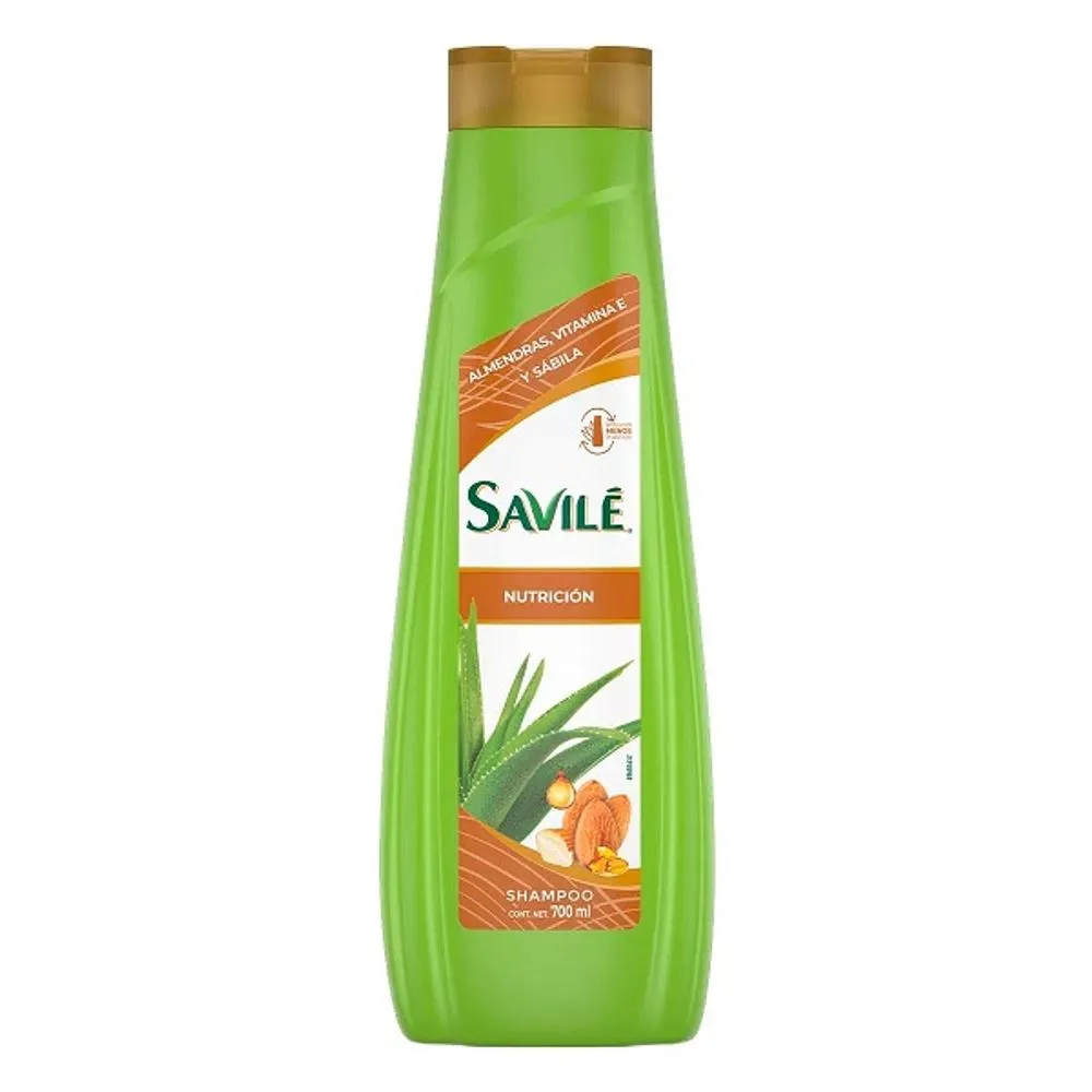 Savilé Shampoo con Pulpa de Sábila, Almendras y Vitamina E 700ml